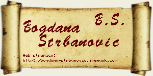 Bogdana Štrbanović vizit kartica